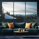 Snowy Mountain Wall Art Canvas Print – Frosty Peaks Alpine