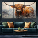 Scottish Highland Wall Art Canvas Print, Framed Longhorn Art by MyGreatCanvas | Canvas Wall Art Prints | Photo Prints & Wall Decor