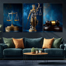 Lady Justice Wall Art Canvas Print – Elegant Gold Legal by MyGreatCanvas | Canvas Wall Art Prints | Photo Prints & Wall Decor