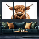 Scottish Highland Cow Canvas Print, Framed Highland Cow