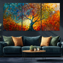 Yggdrasil Tree of Life Mosaic Stained Glass Wall Art, Tree