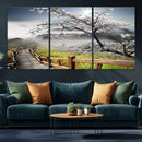Sakura Cherry Blossom Pathway Canvas Wall Art – Tranquil