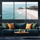 Aerial Beach Wall Art Canvas Print, Coastal Ocean Waves and by MyGreatCanvas | Canvas Wall Art Prints | Photo Prints & Wall Decor