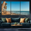 Scenic Beach Wall Art Canvas Print – Tall Palm Trees, Sandy by MyGreatCanvas | Canvas Wall Art Prints | Photo Prints & Wall Decor