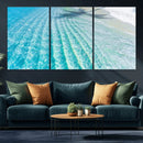 Crystal Clear Ocean Water Sunlit Reflections Palm Shadow Sandy Beach Tropical Wall Art for Home, Office Decor by MyGreatCanvas | Canvas Wall Art Prints | Photo Prints & Wall Decor