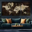 World Map Wall Art Canvas Print – Framed Travel Map Wall Art by MyGreatCanvas | Canvas Wall Art Prints | Photo Prints & Wall Decor