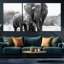 Elephant Family Africa Wall Art Canvas Print by MyGreatCanvas | Canvas Wall Art Prints | Photo Prints & Wall Decor