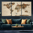 World Map Canvas Print – Framed Detailed Map of the World by MyGreatCanvas | Canvas Wall Art Prints | Photo Prints & Wall Decor