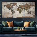 World Map Canvas Print – Framed Detailed Map of the World by MyGreatCanvas | Canvas Wall Art Prints | Photo Prints & Wall Decor