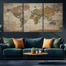 World Map Canvas Print – Framed Travel Map Wall Art for by MyGreatCanvas | Canvas Wall Art Prints | Photo Prints & Wall Decor