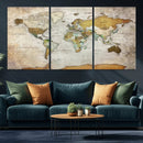 Personalized World Map Canvas Print – Colorful Watercolor by MyGreatCanvas | Canvas Wall Art Prints | Photo Prints & Wall Decor