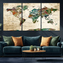 World Map Canvas Print – Framed Detailed Map of the World by MyGreatCanvas | Canvas Wall Art Prints | Photo Prints & Wall Decor