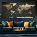 Vintage World Map Canvas Wall Art – Framed Travel Map for by MyGreatCanvas | Canvas Wall Art Prints | Photo Prints & Wall Decor