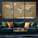 World Map Wall Art Canvas Print, Framed Map Art Picture by MyGreatCanvas | Canvas Wall Art Prints | Photo Prints & Wall Decor