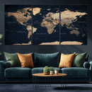World Map Canvas Print – Detailed Map of the World Wall Art by MyGreatCanvas | Canvas Wall Art Prints | Photo Prints & Wall Decor