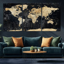 Framed Large World Map Wall Art Canvas Print for Living Room by MyGreatCanvas | Canvas Wall Art Prints | Photo Prints & Wall Decor