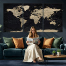 World Map Wall Art Print – Detailed Map of the World Wall