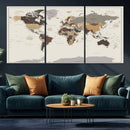World Map Wall Art Print by MyGreatCanvas | Canvas Wall Art Prints | Photo Prints & Wall Decor