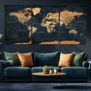 Vintage World Map Canvas Wall Art – Detailed Map with by MyGreatCanvas | Canvas Wall Art Prints | Photo Prints & Wall Decor