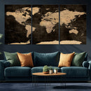 World Map Canvas Print – Detailed Map of the World Wall Art by MyGreatCanvas | Canvas Wall Art Prints | Photo Prints & Wall Decor