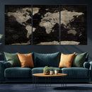 Detailed World Map Wall Art Print - Large Framed World Map