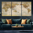 World Map Canvas Print – Detailed Map of the World Wall Art by MyGreatCanvas | Canvas Wall Art Prints | Photo Prints & Wall Decor