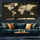 World Map Canvas Print – Framed World Map Wall Art for
