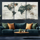 World Map Canvas Print – Framed Travel Map Wall Art for by MyGreatCanvas | Canvas Wall Art Prints | Photo Prints & Wall Decor