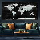 World Map Canvas Print – Framed Push Pin Wall Art, Color by MyGreatCanvas | Canvas Wall Art Prints | Photo Prints & Wall Decor
