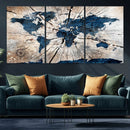 Rustic World Map Canvas Print – Framed Wall Art for Couples, by MyGreatCanvas | Canvas Wall Art Prints | Photo Prints & Wall Decor