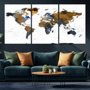 Colorful Watercolor World Map Canvas Wall Art – Framed by MyGreatCanvas | Canvas Wall Art Prints | Photo Prints & Wall Decor