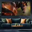 Majestic Brown Horse Wall Art Canvas Print – Framed
