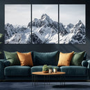 Snowy Mountain Range Canvas Print, Alpine Peaks Landscape by MyGreatCanvas | Canvas Wall Art Prints | Photo Prints & Wall Decor