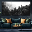 Black White Forest Wall Art Canvas Print, Misty Pine Tree by MyGreatCanvas | Canvas Wall Art Prints | Photo Prints & Wall Decor