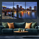 Boston Wall Art Canvas Print, Boston City Downtown Night by MyGreatCanvas | Canvas Wall Art Prints | Photo Prints & Wall Decor