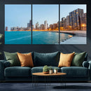 Chicago Wall Art Canvas Print, Chicago City Downtown Night by MyGreatCanvas | Canvas Wall Art Prints | Photo Prints & Wall Decor