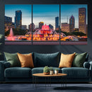 Chicago Wall Art Canvas Print - Chicago City Downtown Night by MyGreatCanvas | Canvas Wall Art Prints | Photo Prints & Wall Decor