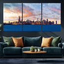 Chicago Wall Art Canvas Print - Chicago City Downtown Night by MyGreatCanvas | Canvas Wall Art Prints | Photo Prints & Wall Decor