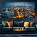 Chicago Wall Art Canvas Print - Chicago City Downtown Night by MyGreatCanvas | Canvas Wall Art Prints | Photo Prints & Wall Decor