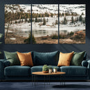 Snowy Mountain Landscape Wall Art Canvas Print, Alpine Pine by MyGreatCanvas | Canvas Wall Art Prints | Photo Prints & Wall Decor