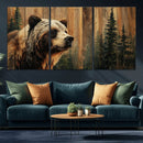 Grizzly Bear Wall Art Canvas Print, Rustic Wildlife Bear by MyGreatCanvas | Canvas Wall Art Prints | Photo Prints & Wall Decor