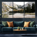 Lake Braies Alpine Landscape Wall Art Canvas Print, by MyGreatCanvas | Canvas Wall Art Prints | Photo Prints & Wall Decor