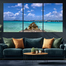Caribbean Ocean Pier Seascape Wall Art Canvas Print, by MyGreatCanvas | Canvas Wall Art Prints | Photo Prints & Wall Decor