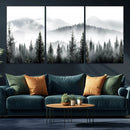 Misty Pine Forest Mountain Landscape Wall Art Canvas Print by MyGreatCanvas | Canvas Wall Art Prints | Photo Prints & Wall Decor