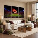 Auburn Stadium Wall Art Canvas Print, College Football Night