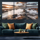 Rocky Coast Ocean Sunset Wall Art Canvas Print, Dramatic by MyGreatCanvas | Canvas Wall Art Prints | Photo Prints & Wall Decor