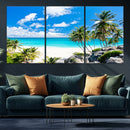 Tropical Beach Wall Art Canvas Print, Palm Tree Ocean by MyGreatCanvas | Canvas Wall Art Prints | Photo Prints & Wall Decor