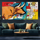 Basquiat Style Bull Graffiti Wall Art Canvas Print, Street by MyGreatCanvas | Canvas Wall Art Prints | Photo Prints & Wall Decor