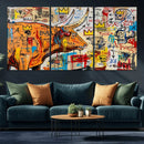 Basquiat Style Bull Graffiti Wall Art Canvas Print, Street by MyGreatCanvas | Canvas Wall Art Prints | Photo Prints & Wall Decor
