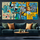 Basquiat Style Bird Bull Graffiti Wall Art Canvas Print, by MyGreatCanvas | Canvas Wall Art Prints | Photo Prints & Wall Decor